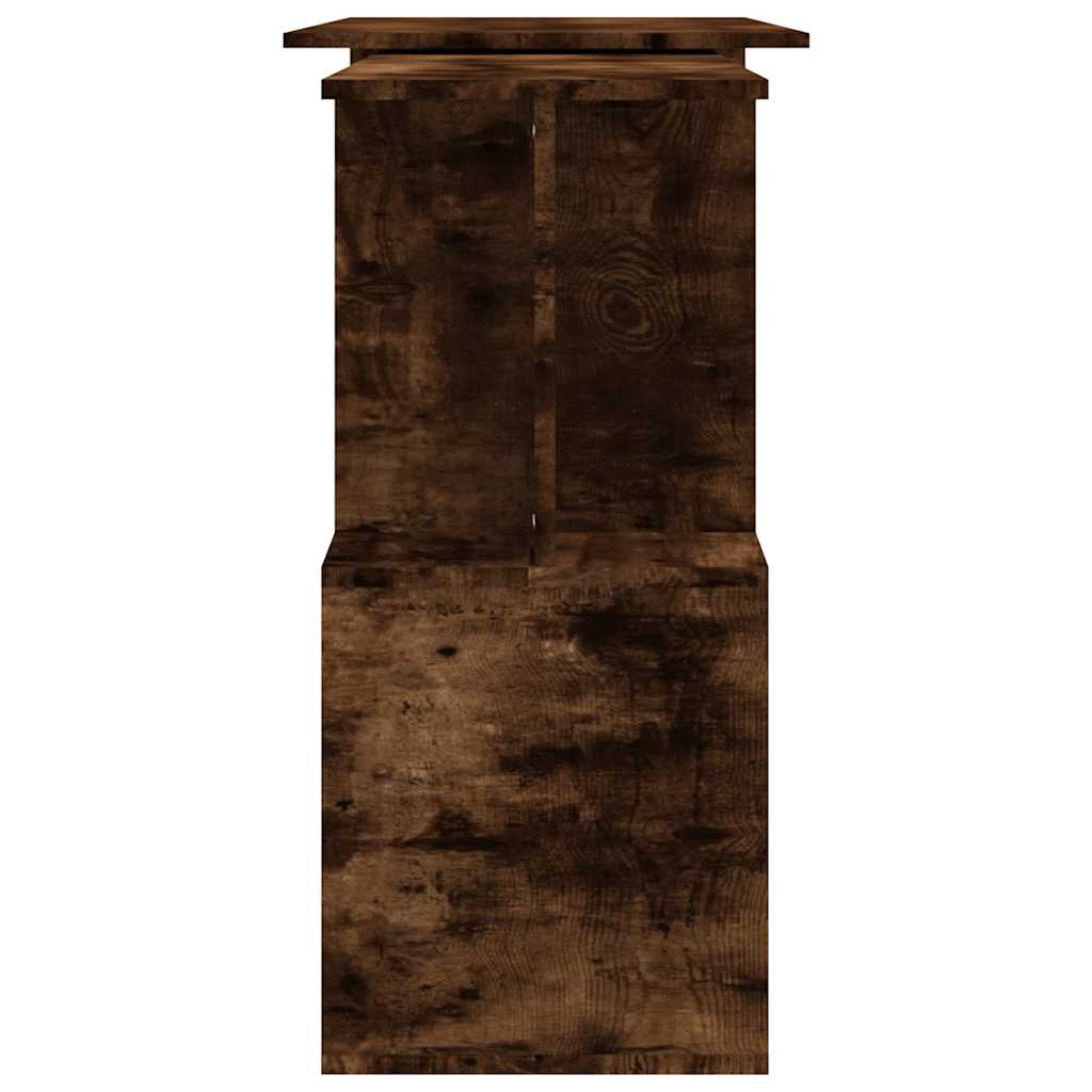 Escritorio de esquina contrachapada roble ahumado 200x50x76 cm
