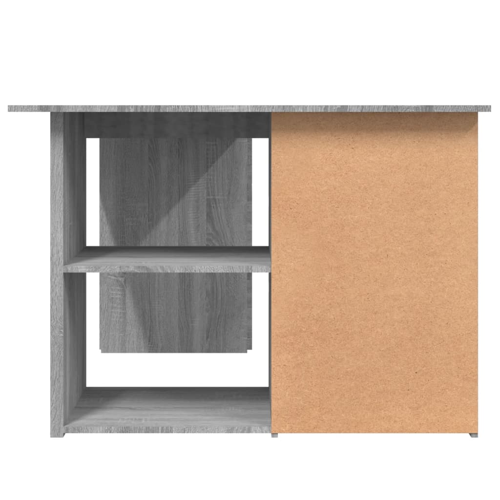 Escritorio de esquina contrachapada gris Sonoma 145x100x76 cm