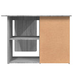 Escritorio de esquina contrachapada gris Sonoma 145x100x76 cm