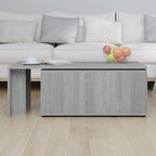 Mesa de centro de madera contrachapada gris Sonoma 150x50x35 cm