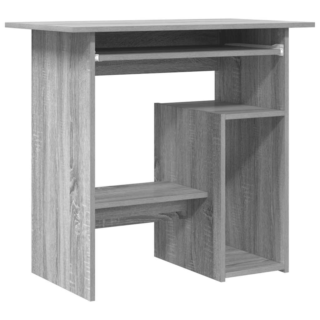 Escritorio de madera contrachapada gris Sonoma 80x45x74 cm
