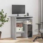 Escritorio de madera contrachapada gris Sonoma 80x45x74 cm