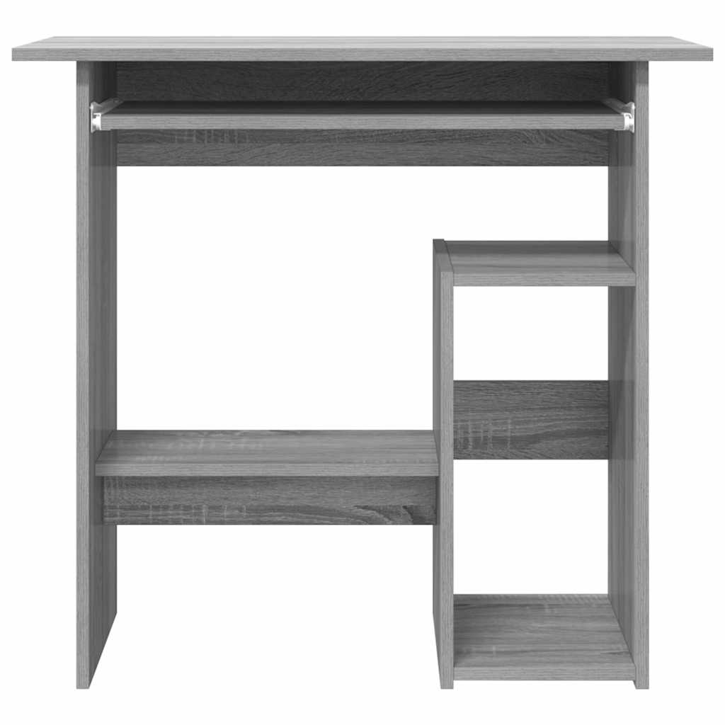 Escritorio de madera contrachapada gris Sonoma 80x45x74 cm