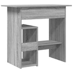 Escritorio de madera contrachapada gris Sonoma 80x45x74 cm
