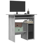 Escritorio de madera contrachapada gris Sonoma 80x45x74 cm