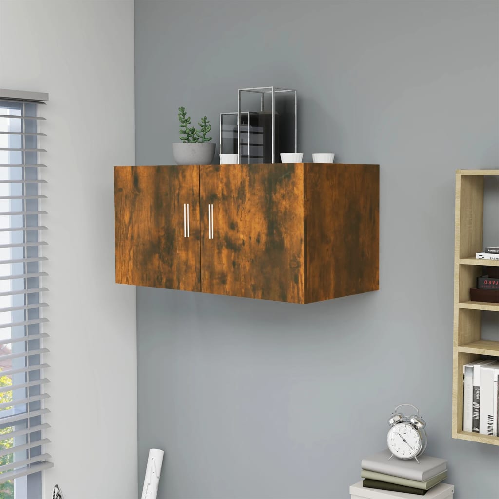 Sonoma Grey Engineered Wood Wall Cabinet 80x39x40 cm