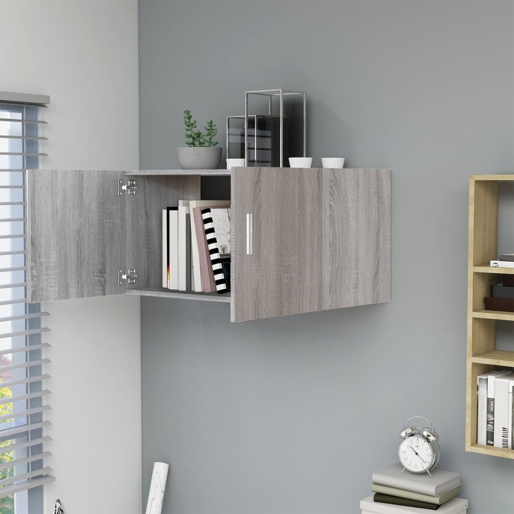 Armario de pared madera de ingeniería gris Sonoma 80x39x40 cm