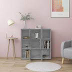 Estantería madera contrachapada gris sonoma 90x30x90cm