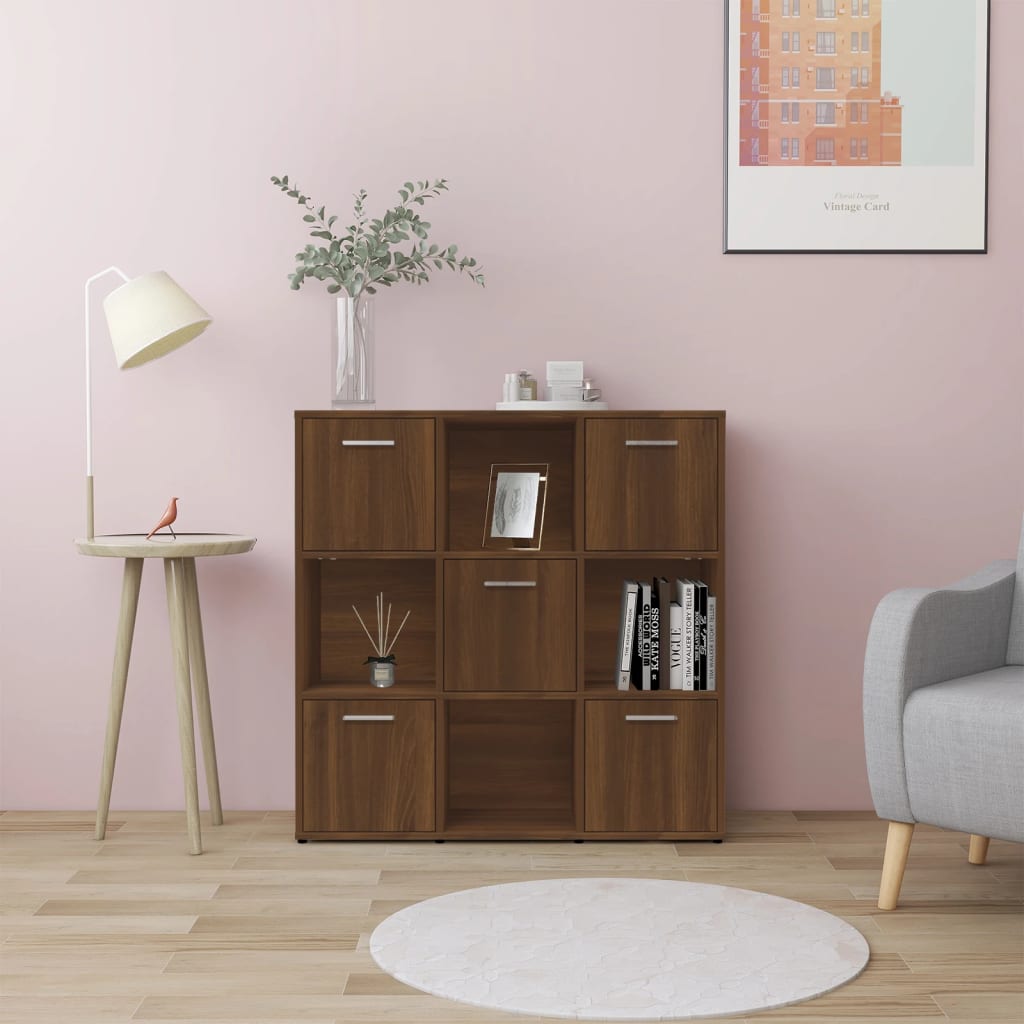 Estantería madera contrachapada gris sonoma 90x30x90cm