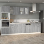 Armario inferior cocina “Lyon” contrachapada gris Sonoma