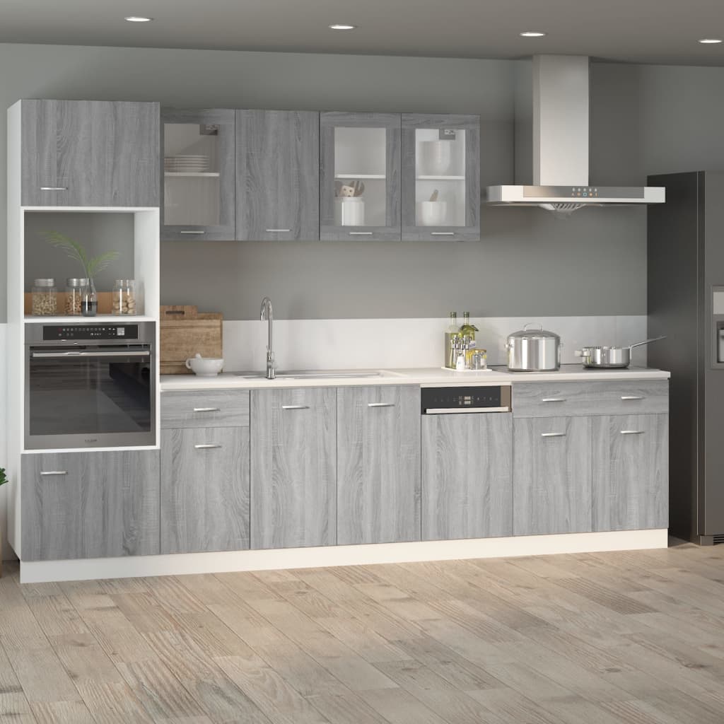 Armario inferior cocina “Lyon” contrachapada gris Sonoma