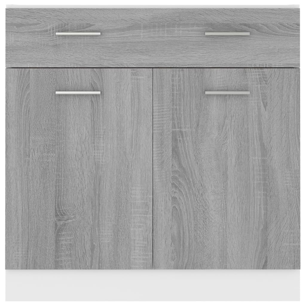 Armario inferior cocina “Lyon” contrachapada gris Sonoma