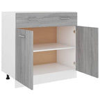 Armario inferior cocina “Lyon” contrachapada gris Sonoma