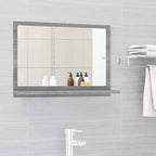 Espejo de baño madera contrachapada gris Sonoma 40x10,5x37 cm