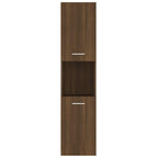 Armario de baño madera de ingeniería marrón roble 30x30x130 cm
