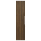 Armario de baño madera de ingeniería marrón roble 30x30x130 cm