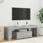 Mueble de TV con luces LED blanco 100X35,5x25 cm