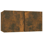 Armario colgante para TV madera roble ahumado 60x30x30 cm