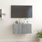Wall-mounted TV cabinet smoked oak wood 60x30x30 cm