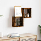 Estanterías de pared 2 pcs Gris Sonoma 26 x 15 x 26 cm