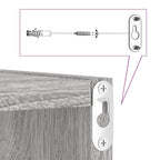 Estanterías de pared 2 pcs Gris Sonoma 26 x 15 x 26 cm
