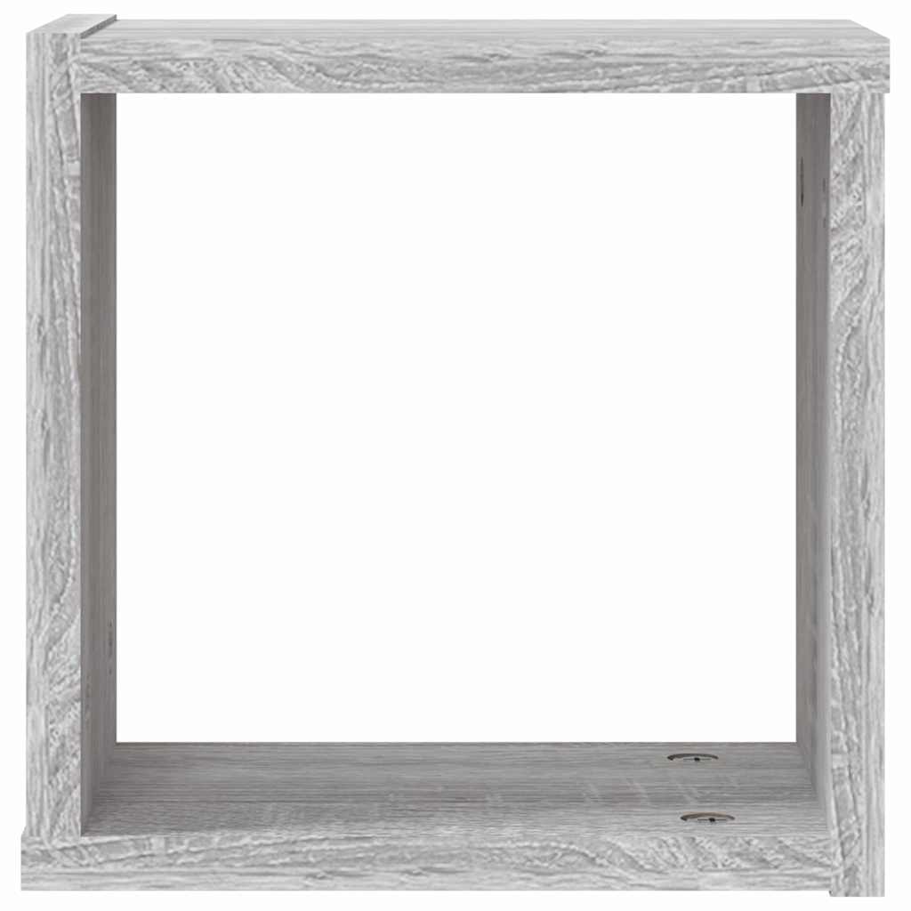 Estanterías de pared 2 pcs Gris Sonoma 26 x 15 x 26 cm