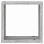 Estanterías de pared 2 pcs Gris Sonoma 26 x 15 x 26 cm
