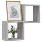 Estanterías de pared 2 pcs Gris Sonoma 26 x 15 x 26 cm