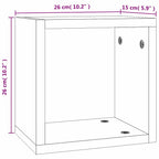 Estanterías de pared 2 pcs Gris Sonoma 26 x 15 x 26 cm