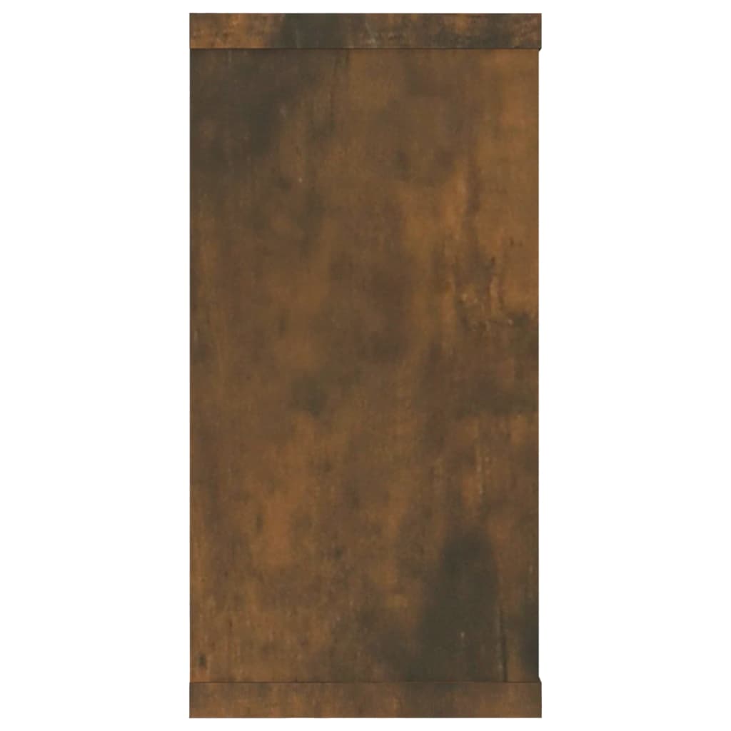 Estante cúbico de pared 2 uds madera roble ahumado 100x15x30cm