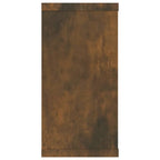 Estante cúbico de pared 2 uds madera roble ahumado 100x15x30cm
