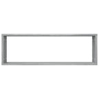 Estante cúbico de pared 2 uds madera gris Sonoma 80x15x26,5cm