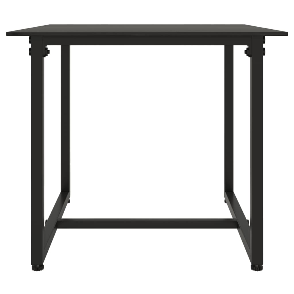 Set sofás de exterior 3 pzas con cojines ratán sintético negro