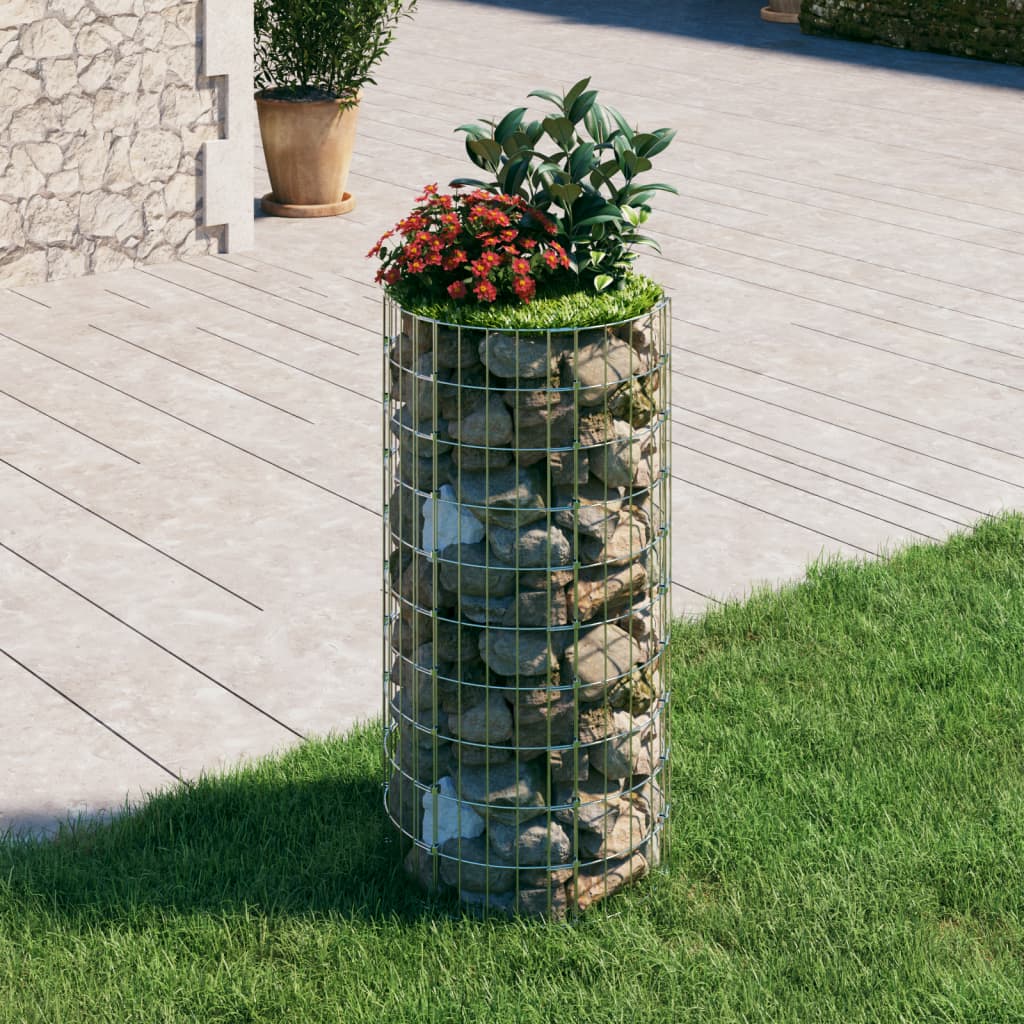 Poste circular de gaviones acero galvanizado Ø100x100 cm