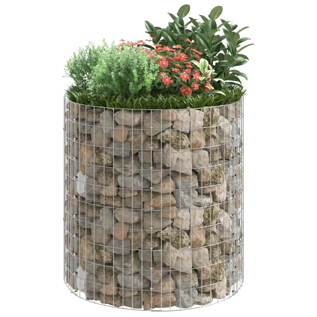 Poste circular de gaviones acero galvanizado Ø100x100 cm
