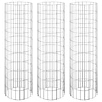 Arriate gaviones circular 3 uds acero galvanizado Ø30x100 cm