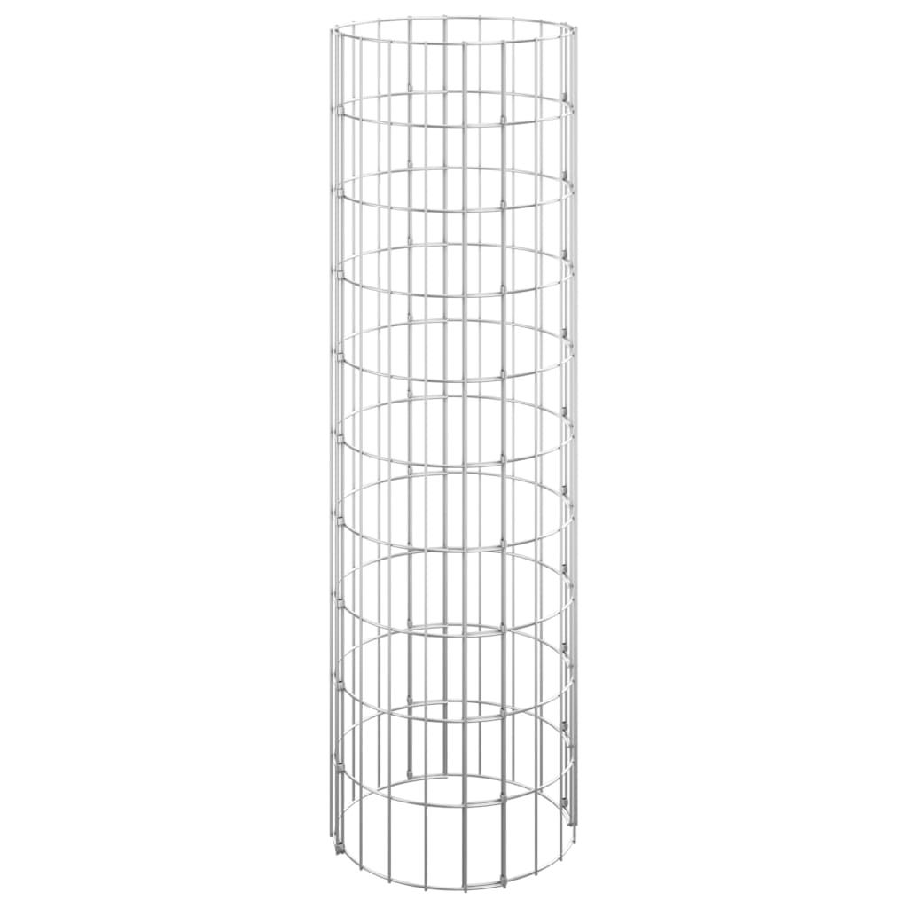 Arriate gaviones circular 3 uds acero galvanizado Ø30x100 cm