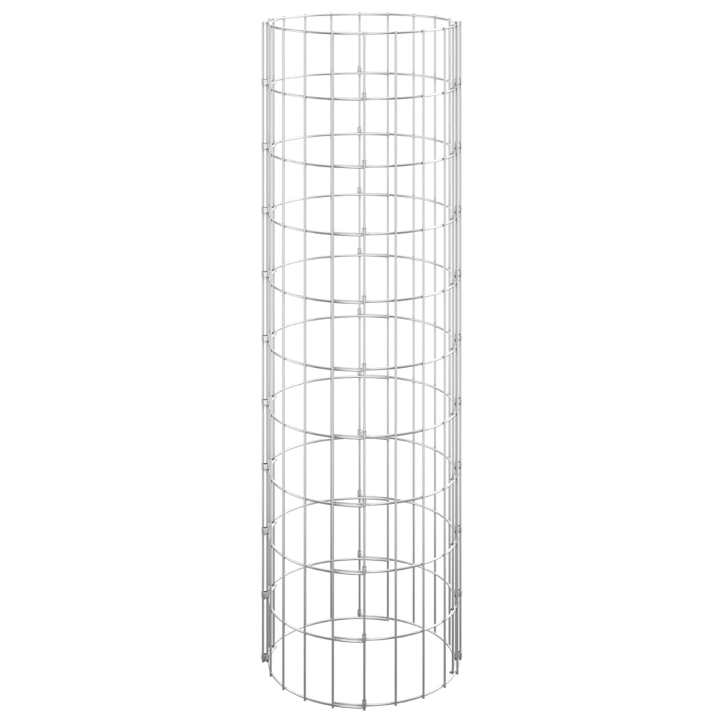 Arriate gaviones circular 3 uds acero galvanizado Ø30x100 cm