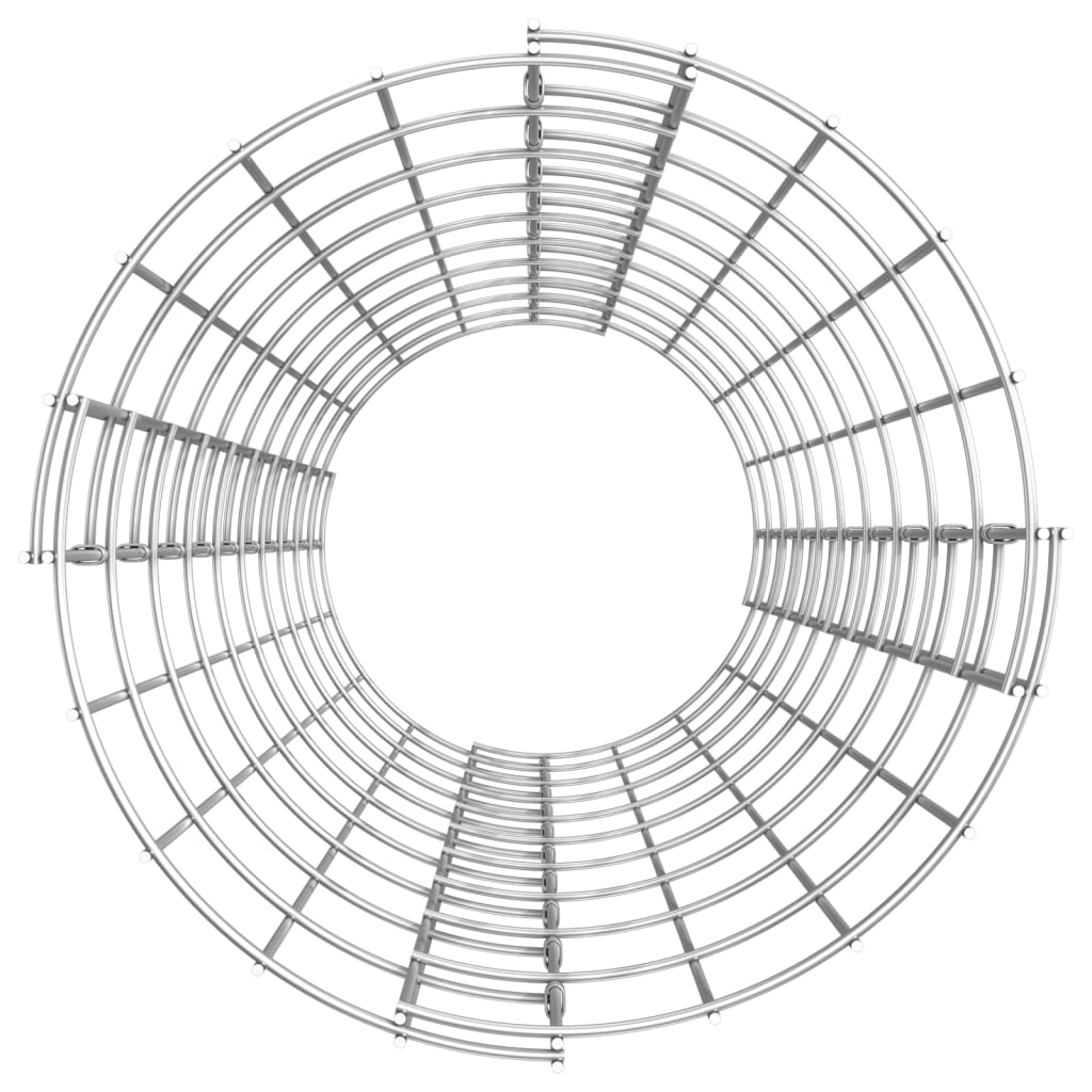 Arriate gaviones circular 3 uds acero galvanizado Ø30x100 cm