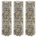 Arriate gaviones circular 3 uds acero galvanizado Ø30x100 cm