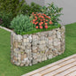 Floreira em gabião de ferro galvanizado 120x50x100 cm