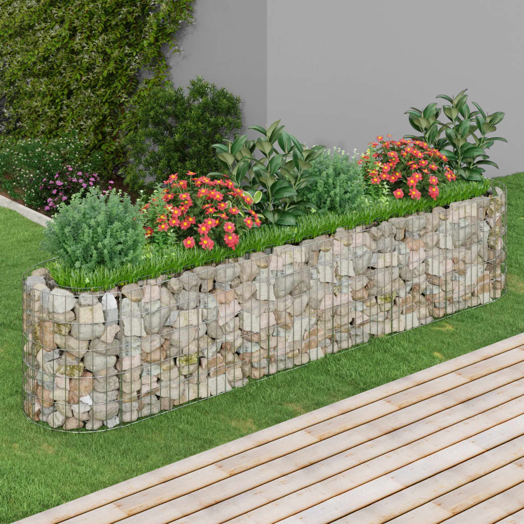 Arriate de gaviones de hierro galvanizado 120x50x100 cm