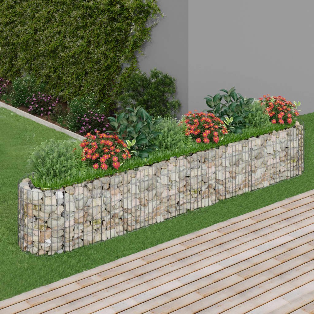 Arriate de gaviones de hierro galvanizado 120x50x100 cm