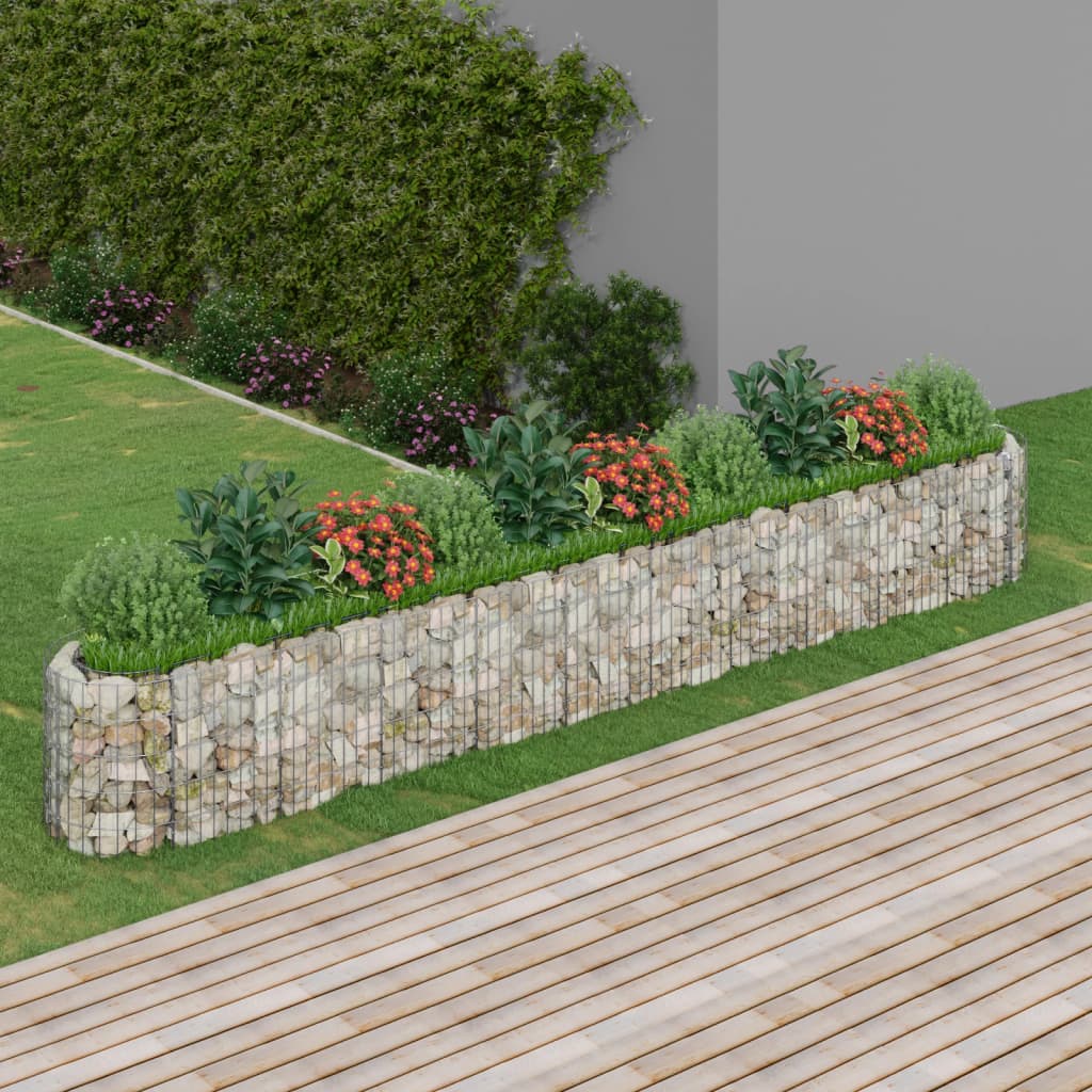 Arriate de gaviones de hierro galvanizado 120x50x100 cm