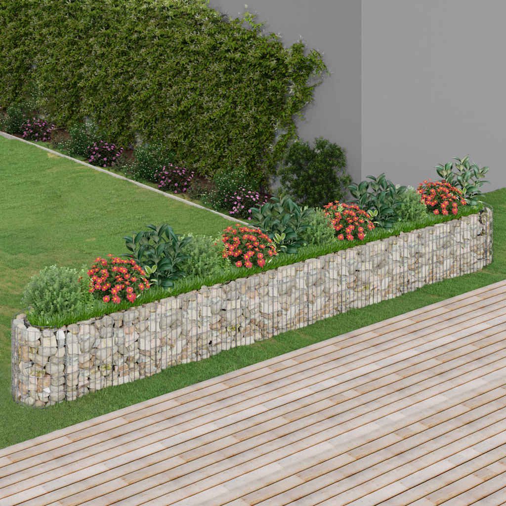 Arriate de gaviones de hierro galvanizado 120x50x100 cm