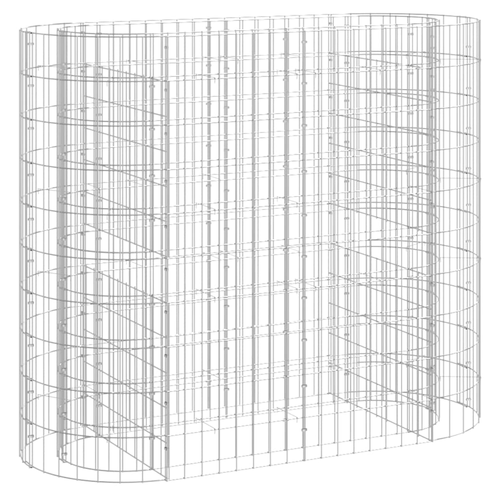 Arriate de gaviones de hierro galvanizado 120x50x100 cm