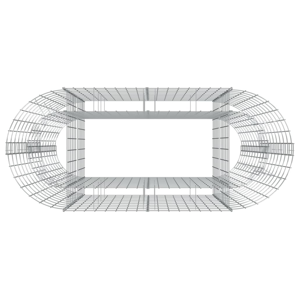 Arriate de gaviones de hierro galvanizado 120x50x100 cm