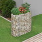 Floreira em gabião de ferro galvanizado 120x50x100 cm
