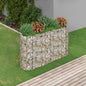 Floreira em gabião de ferro galvanizado 120x50x100 cm