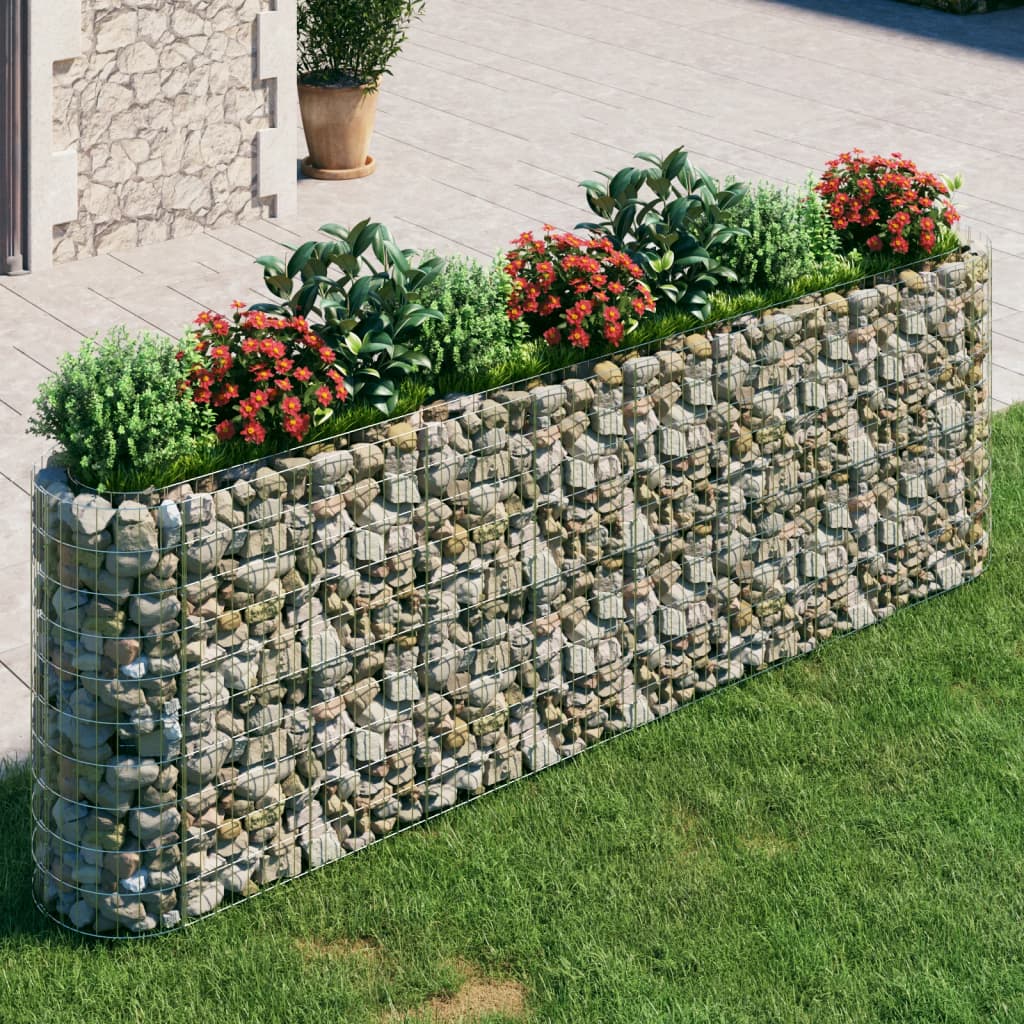 Arriate de gaviones de hierro galvanizado 120x50x100 cm